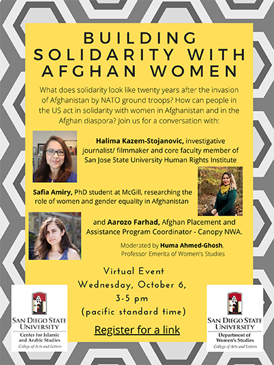 Building Solidarity with Afghan Women flyer